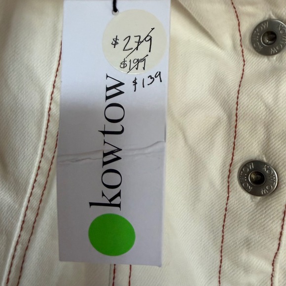 Kowtow Dress Panel Sustainable Organic Denim Ecru Minimal Ethical Capsule Xl Nwt — image 5 of 8